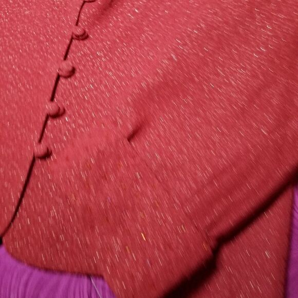 Nebiani red shiny blazer size 14 - Picture 4 of 8